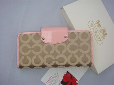 discounted coach wallets - 41986 pink/apricot